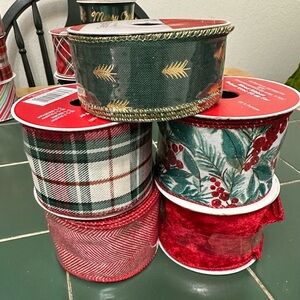 Festive Holiday Ribbon Set - Green, Red, and Plaid by Celebrate It